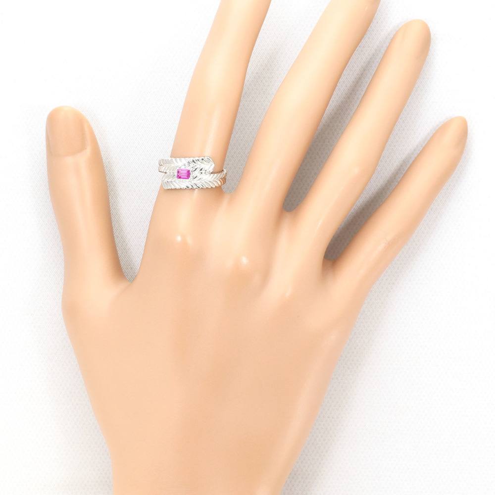 VINTAGE Silver Ruby Ring - Picture 5 of 6